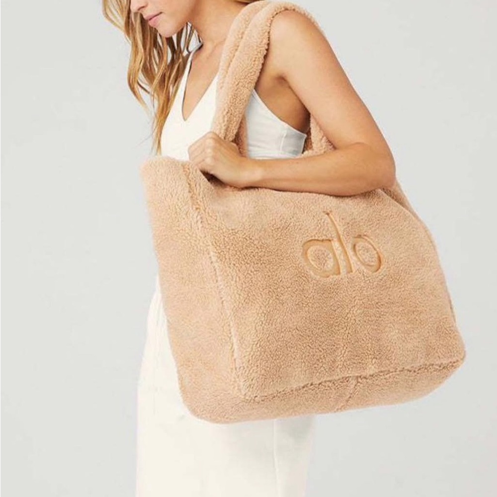 ALO Yoga Plush Beige Tote Bag